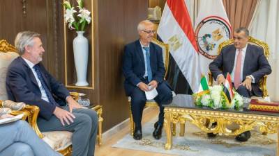 وزير الإنتاج الحربي يستقبل السفير الإيطالي لبحث سبل تعزيز التعاون