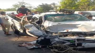 مصرع شخص وإصابة 8 آخرين في تصادم سيارتين بطريق كفر شكر/ بنها