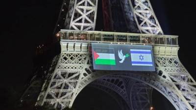 علم فلسطين على برج إيفل