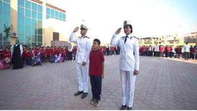 بمناسبة بدء العام الدراسي الجديد.. وزارة الداخلية تصطحب أبناء الشهداء إلى مدارسهم