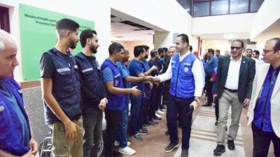 نائب وزير الصحة يتابع جاهزية الخدمات الطبية والطوارئ في ميناء رفح البري