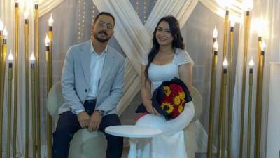 تهنئة قلبية للعروسين ندى وهادي