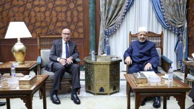 شيخ الأزهر يستقبل أعضاء مجلس القضاء الأعلى برئاسة المستشار عاصم الغايش