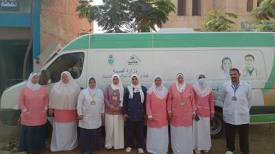 "حياة كريمة" قافلة تُقدم 3490 خدمة طبية لأهالي قرية قاي بأهناسيا