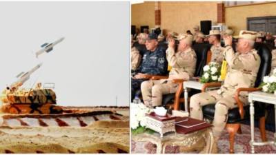 وزير الدفاع يشهد تنفيذ المرحلة الرئيسية للرماية الصاروخية لقوات الدفاع الجوى