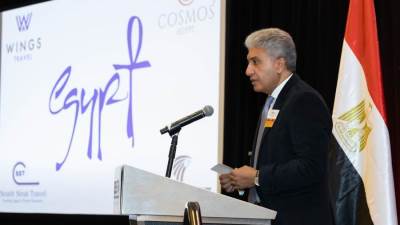 شريف فتحي في زيارة لأمريكا لحضور المؤتمر السنوي لاتحاد منظمي الرحلات