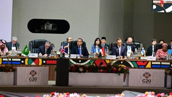 رئيس الوزراء يشارك في فعاليات الجلسة الافتتاحية لقمة مجموعة العشرين بجوهانسبرج